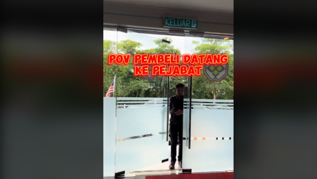 POV: Pembeli datang ke pejabat