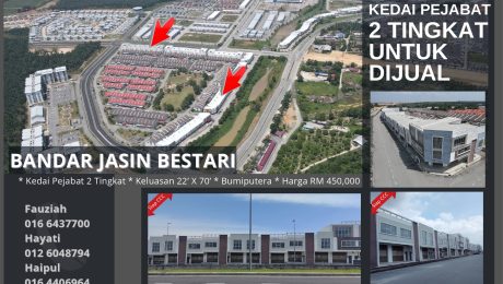 kedai-pejabat-2-tingkat-untuk-dijual