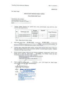Tawaran Sebutharga Lupus Aset 19 Mei 2023