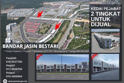 kedai-pejabat-2-tingkat-untuk-dijual