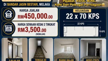 776133082_122273584328166618_5976656806820351032_n Lot Kedai Untuk Di Jual / Di Sewa di Bandar Jasin Bestari, Melaka.